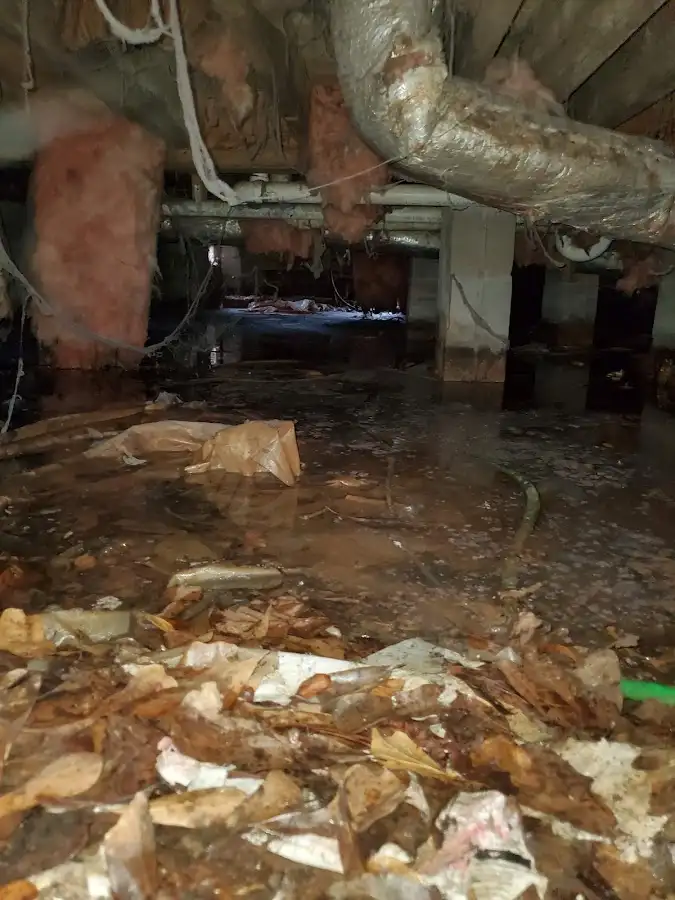 Crawl space flood assessment for Commercial Water Damage Restoration in Mamakating